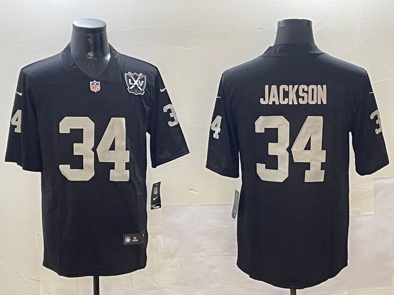 Men Oakland Raiders #34 Jackson Second generation 2024 Nike Limited NFL Jersey style 01082